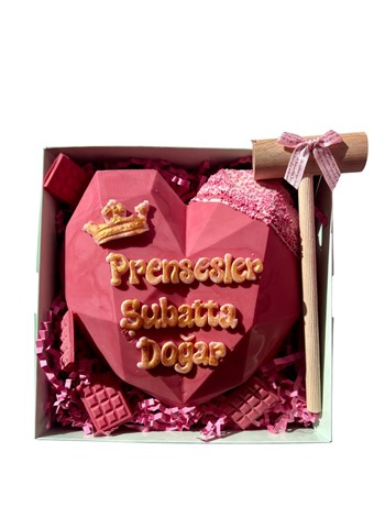 Prenseslere Özel Kırmalı Pinyata Çikolata (Pembe)