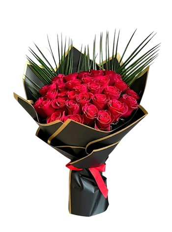 35 Adet Premium Kırmızı Gül Buketi